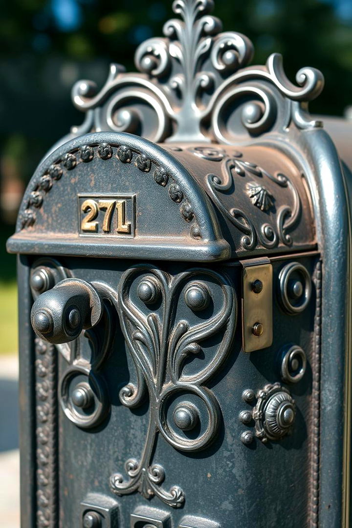 Intricate Ironwork Elements - 22 Mailbox Decor Ideas