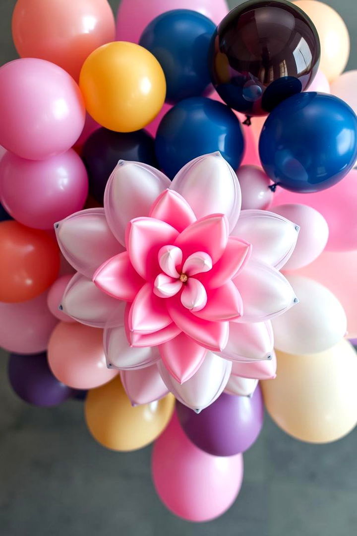 Intricate Layered Balloon Centerpiece - 22 Balloon Centerpiece Ideas