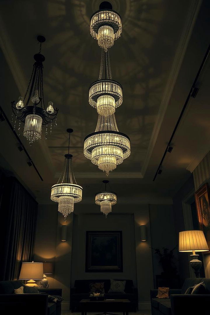 Intricate Lighting Designs and Fixtures - 22 Maximalist Living Room Design Ideas