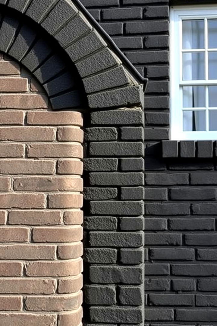 Intricate Masonry Craftsmanship - 22 Black Brick House Exteriors