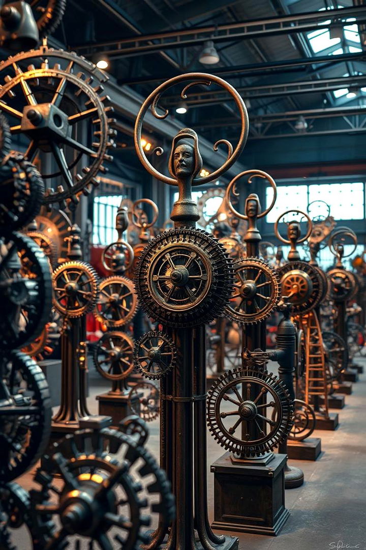 Intricate Metal Sculptures - 22 Steampunk Living Room Ideas