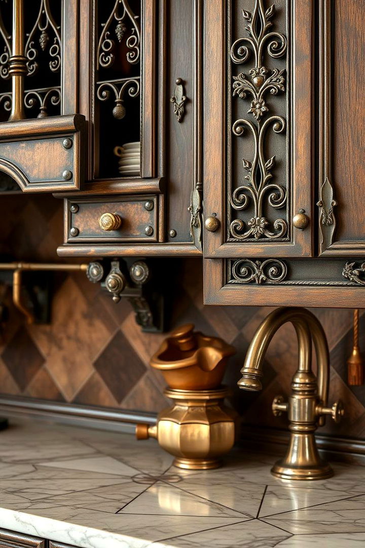Intricate Metalwork Details - 22 Gothic Kitchen Ideas