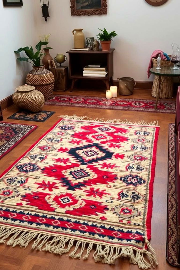 Intricate Moroccan Rugs for Statement Floors - Bohemian Moroccan Living Room Design Inspiration