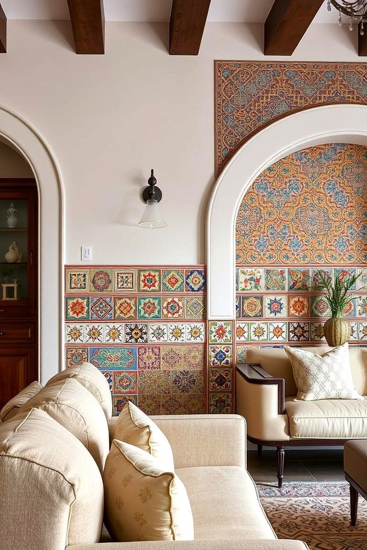 Intricate Mosaic Accents and Backsplashes - 22 Spanish Style Living Room Ideas