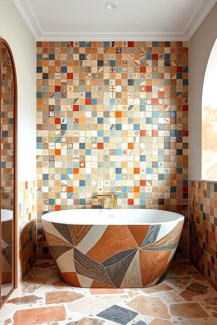Intricate Mosaic Pattern Displays - 22 Spanish Style Bathroom Ideas