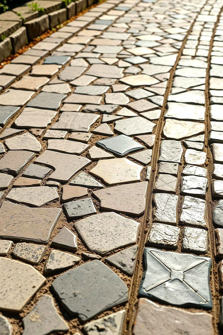 Intricate Mosaic Patterns Path - 22 Granite Walkway Ideas