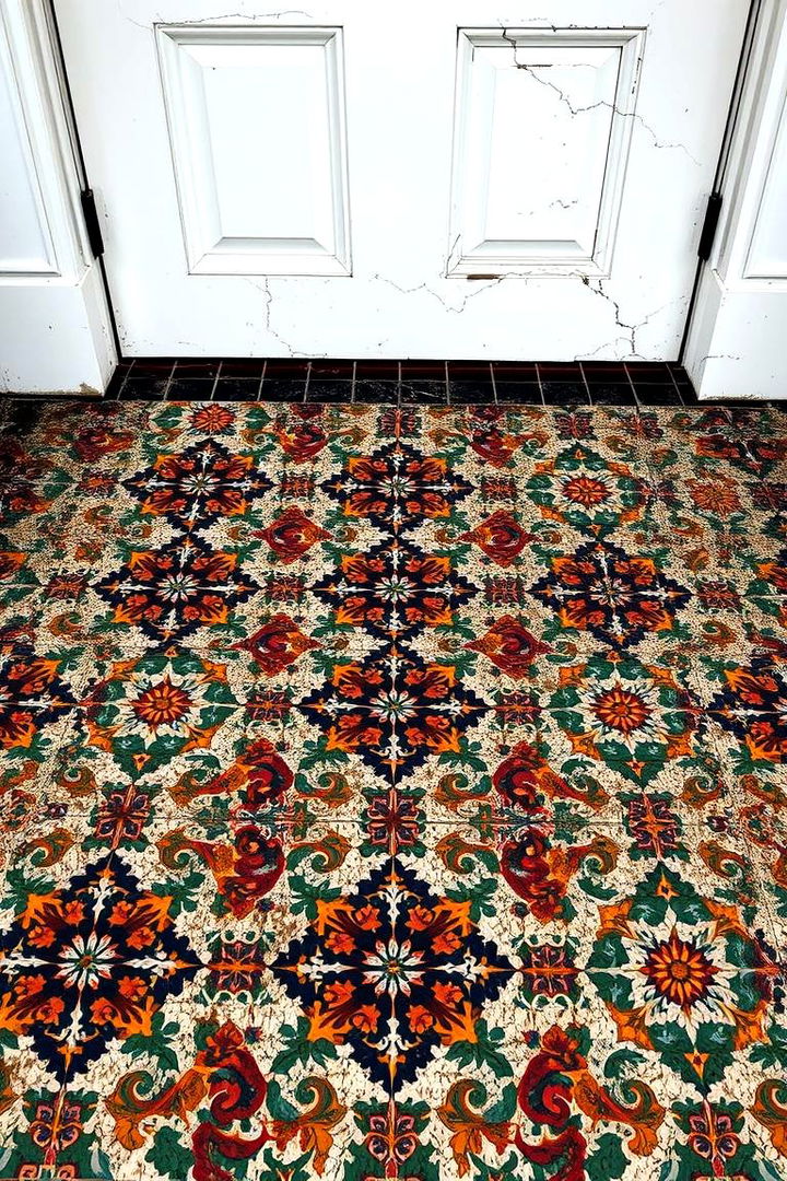 Intricate Patterned Floor Tiles - 22 Victorian Porch Ideas