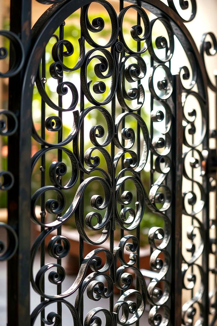 Intricate Scrollwork Metal Design - 22 Metal Garden Gate Ideas