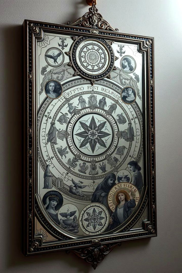 Intricate Symbolism Reflective Art - 22 Mirror Painting Ideas