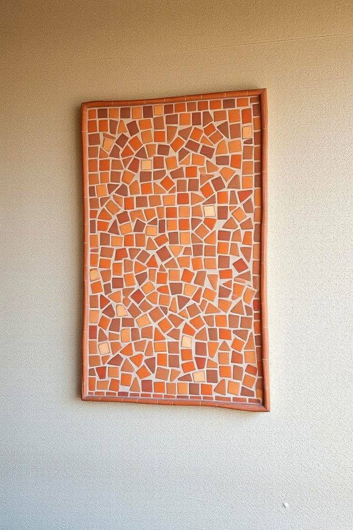 Intricate Terracotta Mosaic Artwork - 22 terracotta home decor ideas