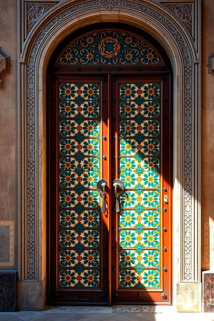 Intricate Tile Patterns - 22 Spanish Style Front Door Ideas