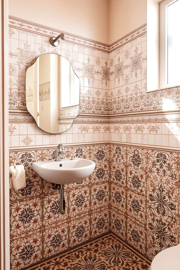 Intricate Tile Patterns - 22 Tuscan Bathroom Ideas
