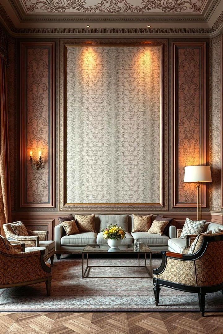Intricate Wall Treatments - 22 Royal Living Room Design Ideas