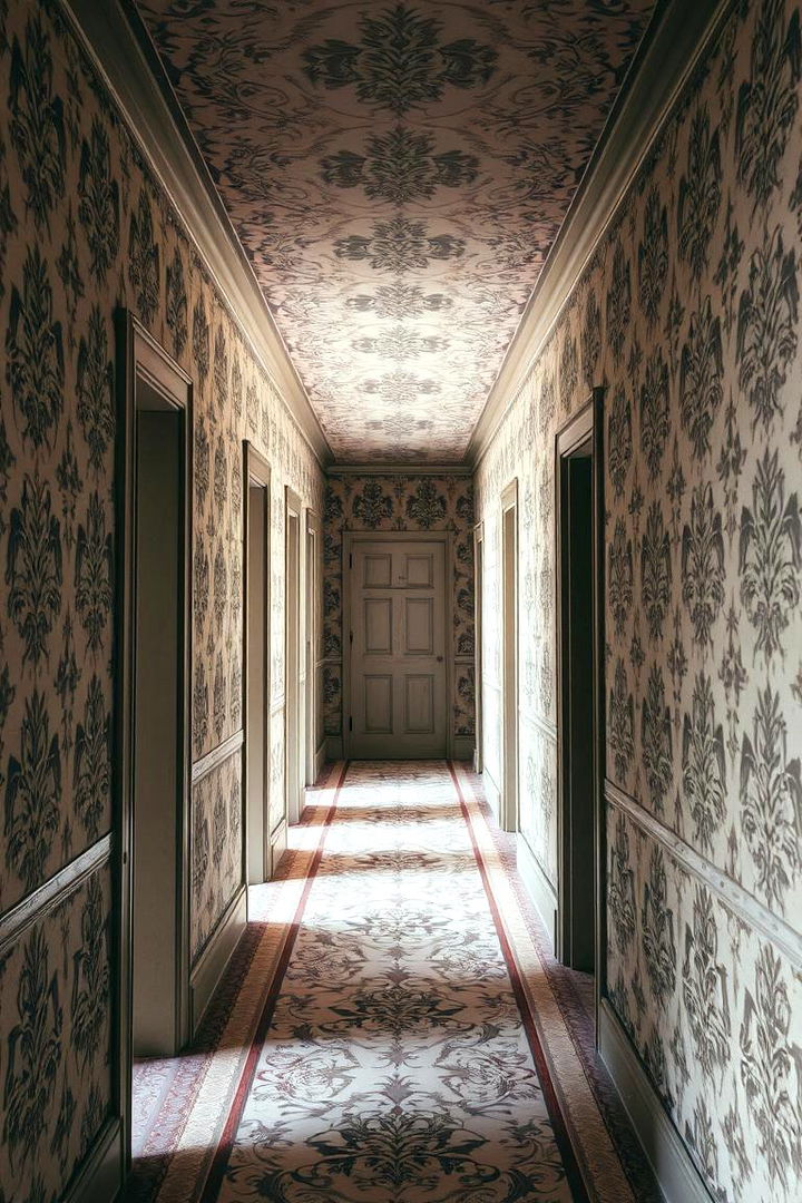 Intricate Wallpaper - 22 Victorian Hallway Ideas