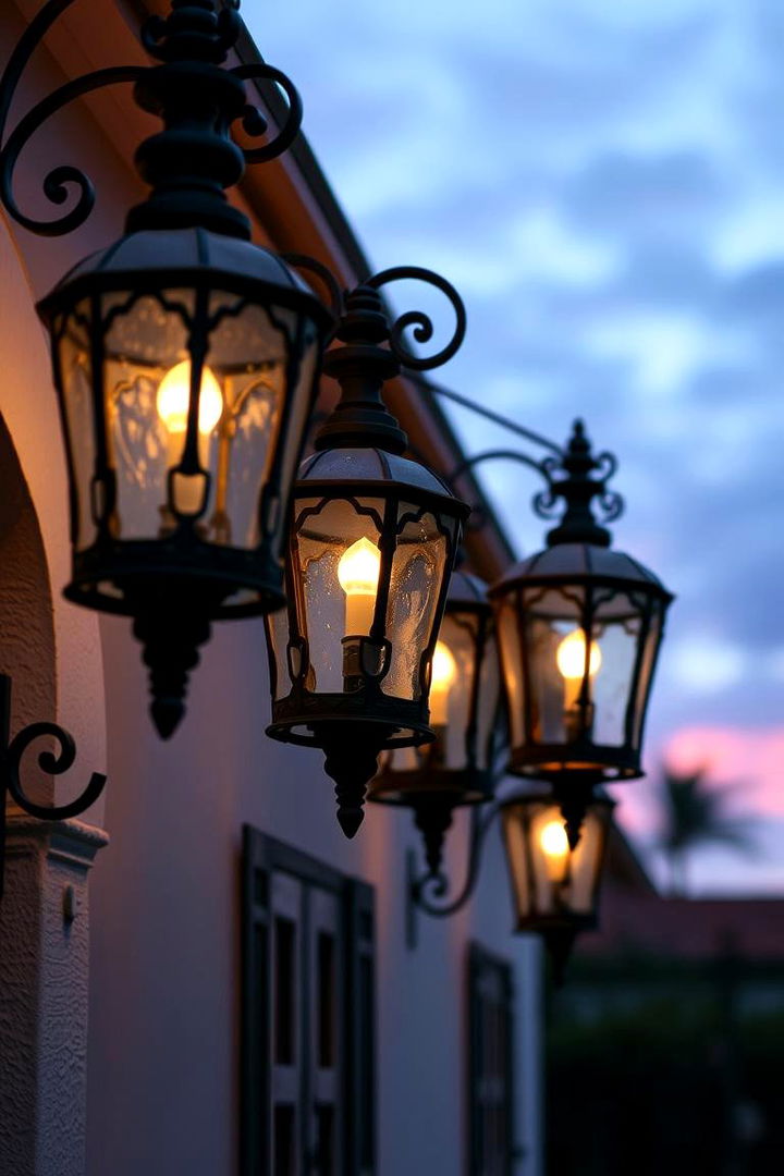 Intricate Wrought Iron Lanterns - 22 Colonial Front Porch Ideas
