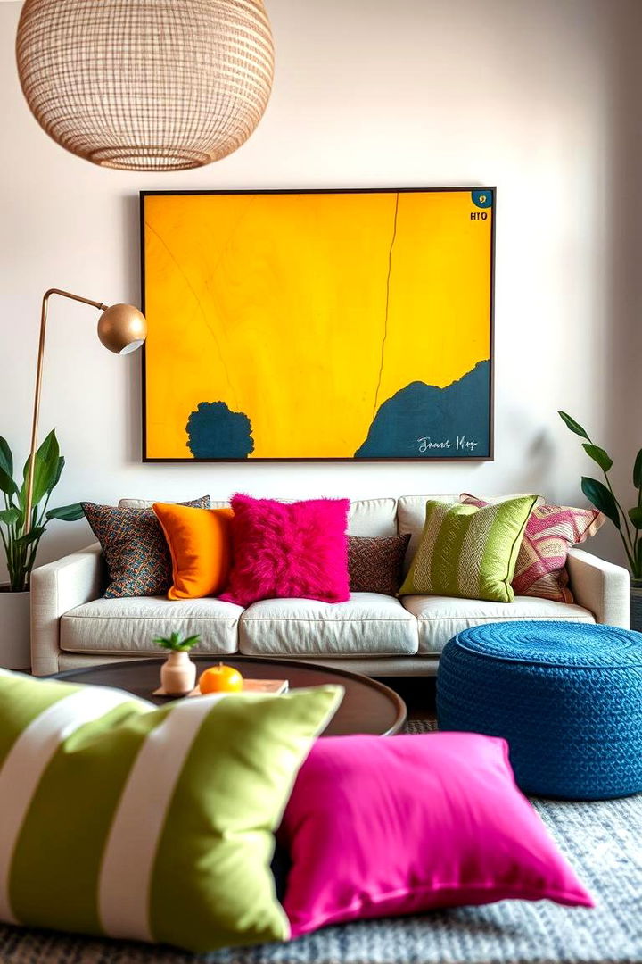 Introducing Bold Color Accents in Minimal Spaces - 22 Small Boho Bedroom Ideas