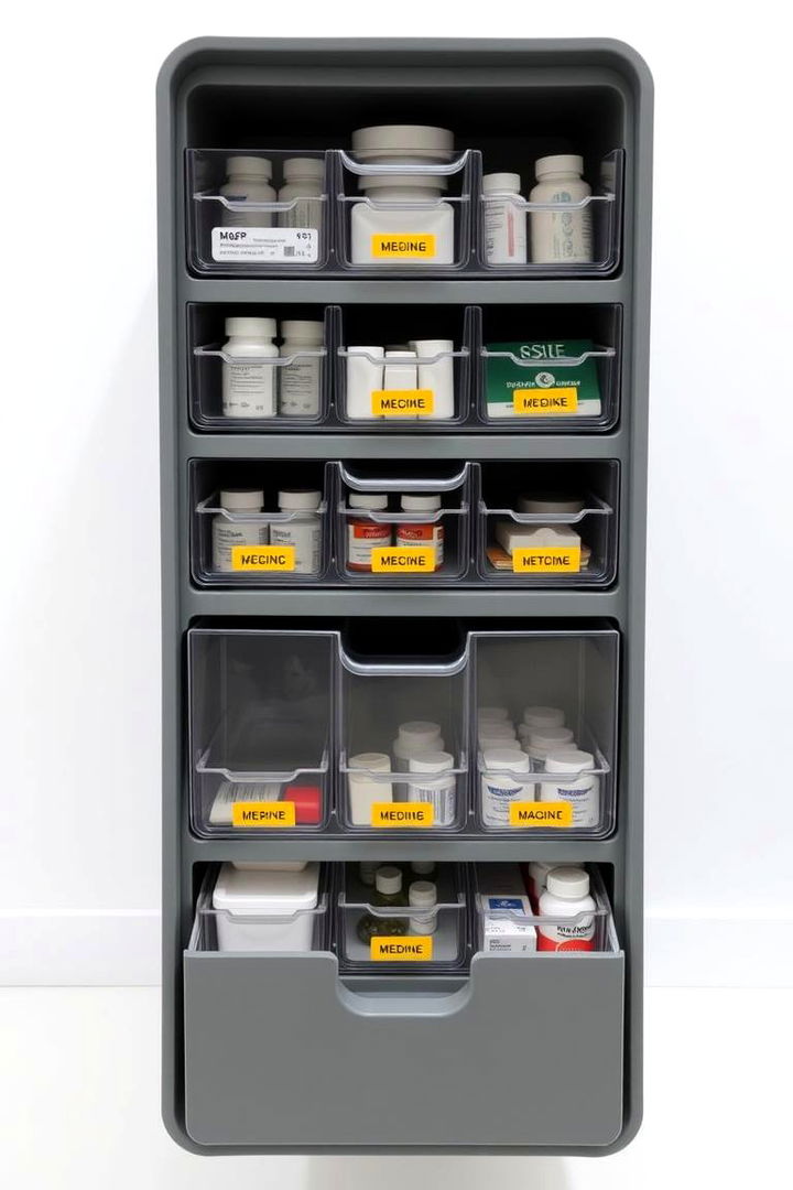 Invest in Stackable Drawers - 22 Medicine Storage Ideas