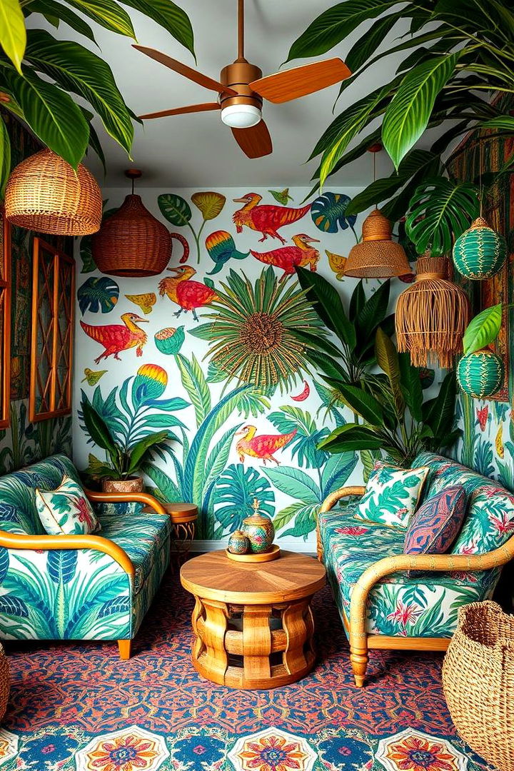 Invigorating Cultural Motifs - 22 Bohemian Tropical Bohemian Decor