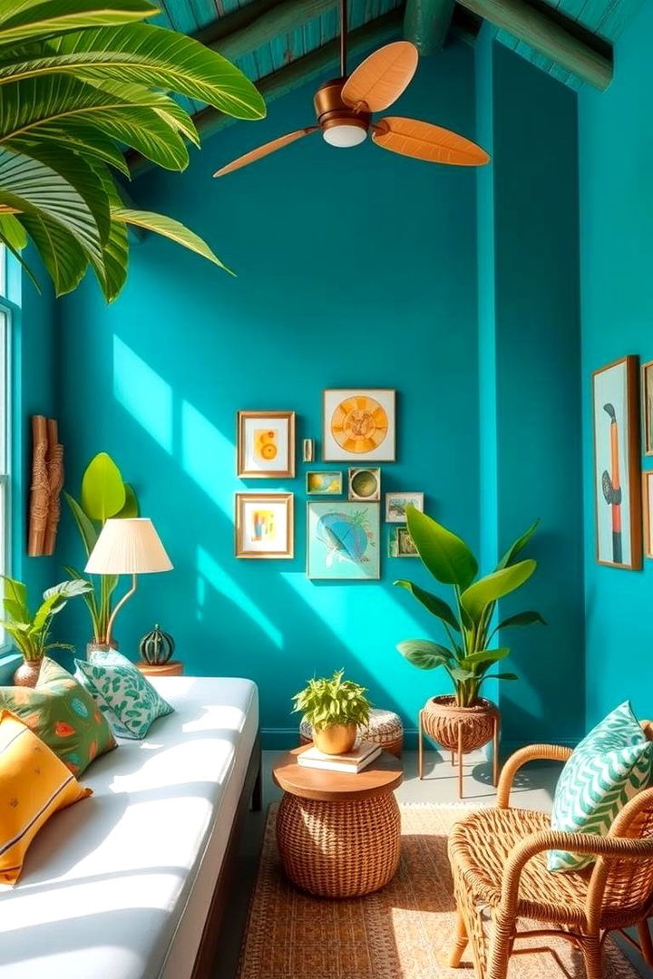 Inviting Caribbean Blue with Jungle Green - 22 Blue and Green Color Combos for Decorating