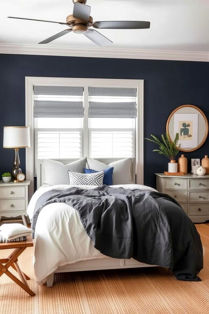 Inviting Coastal Charcoal - 22 Charcoal Bedroom Ideas