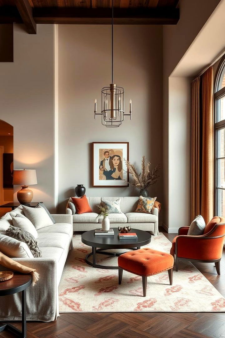 Inviting Color Palettes and Warm Textures - 22 Living Room Dining Room Combos