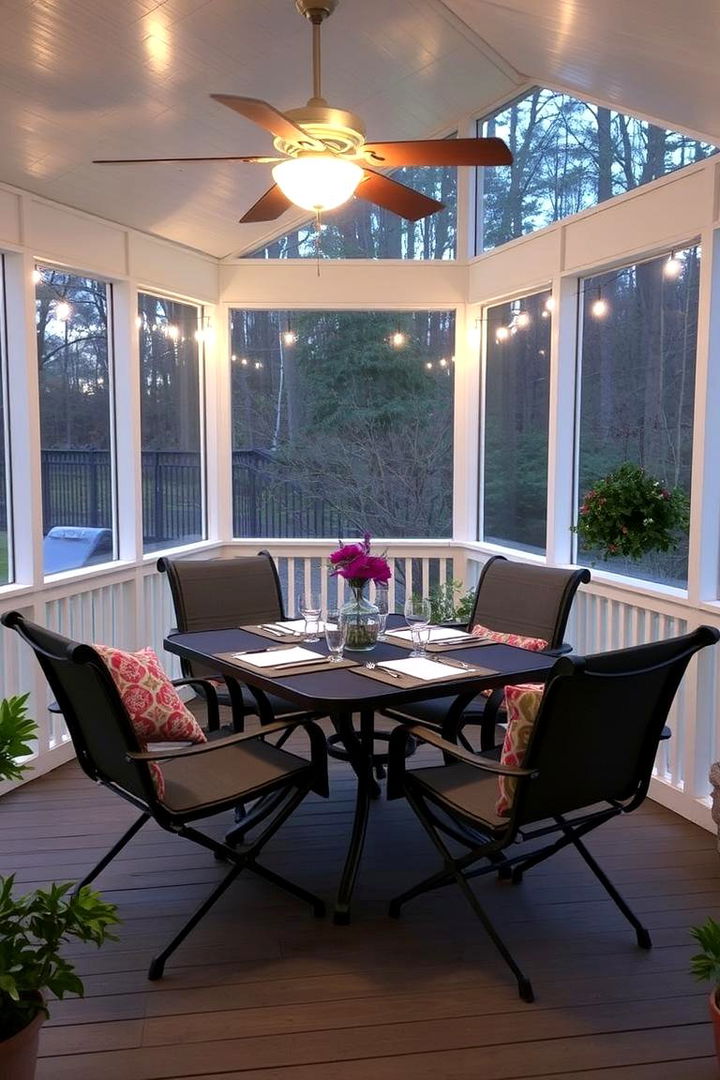 Inviting Dining Space - 22 Small Screened-in Porch Ideas