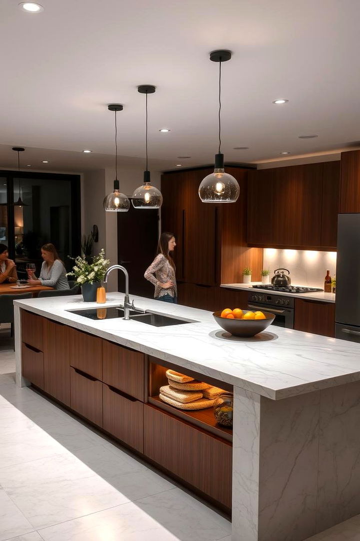 Inviting Entertaining Zone - 22 kitchen island decor ideas