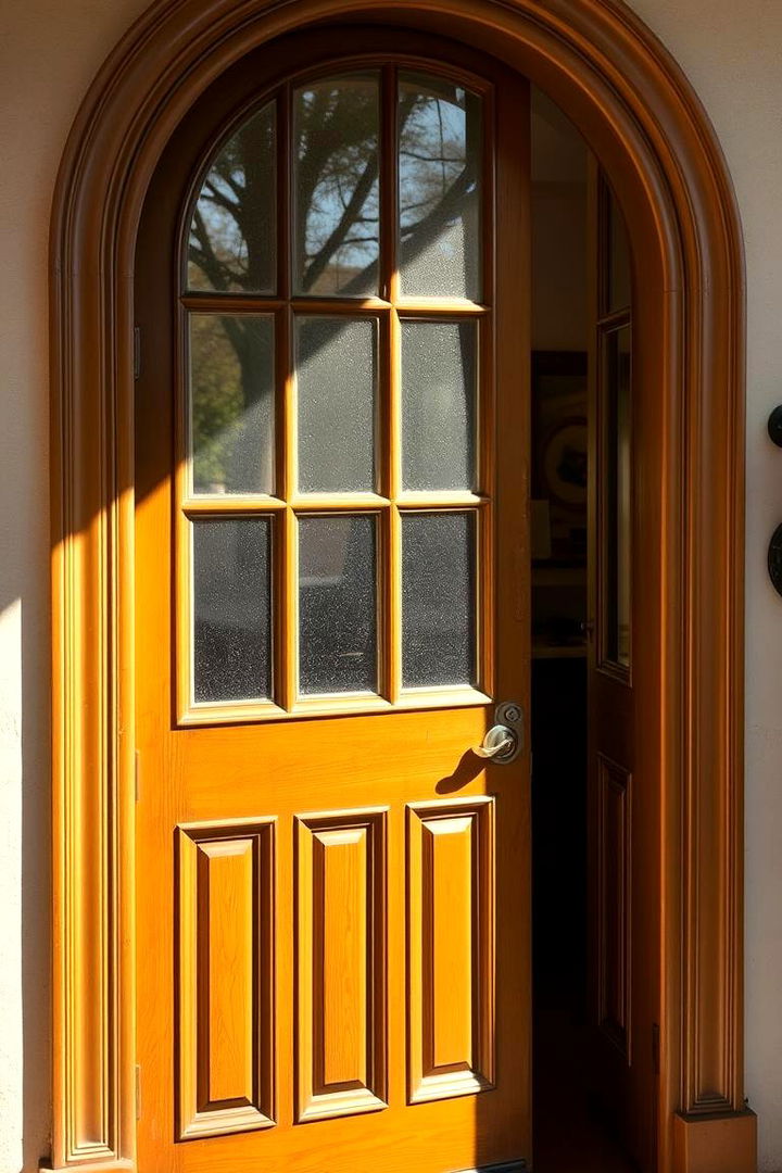 Inviting Entry with Warm Olive Tones - 22 Olive Green Front Door Ideas
