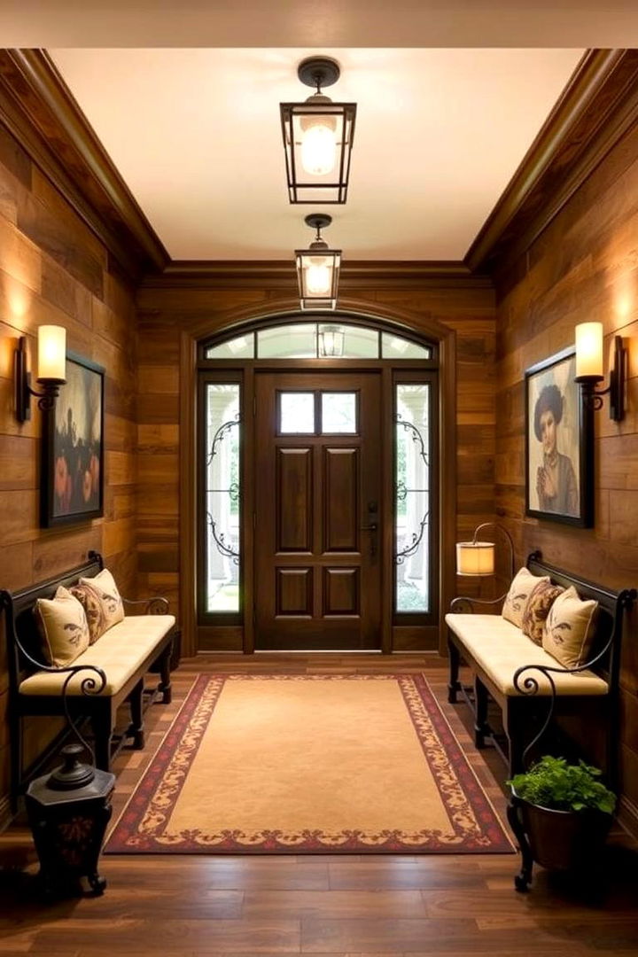 Inviting Entryway with Rustic Flair - 22 Log Cabin Interior Design Ideas