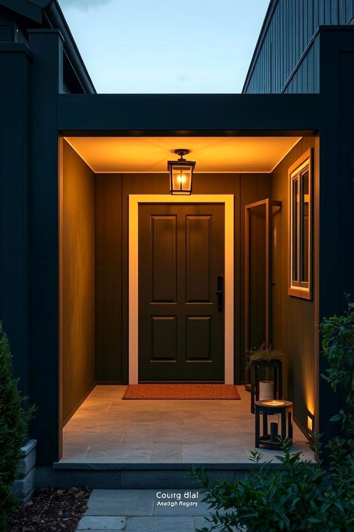 Inviting Entryways - 22 Dark Olive Green House Designs