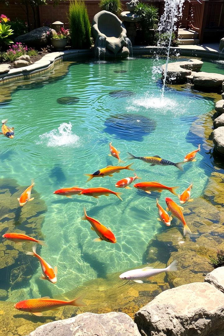 Inviting Family Interaction with a Playful Pond - 22 Fish Pond Ideas