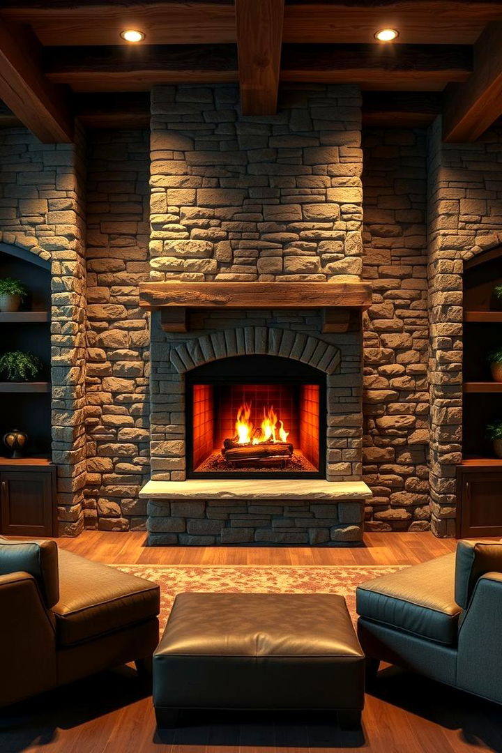 Inviting Fireplace Center - 22 Country Living Room Ideas