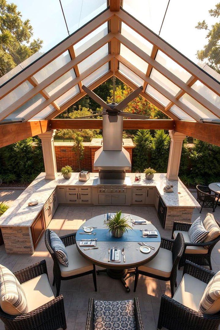 Inviting Food Prep and Dining Areas - 22 Outdoor Kitchen with a Gazebo Ideas