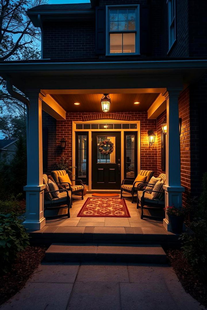 Inviting Front Porch Aesthetics - 22 Black Brick House Exteriors