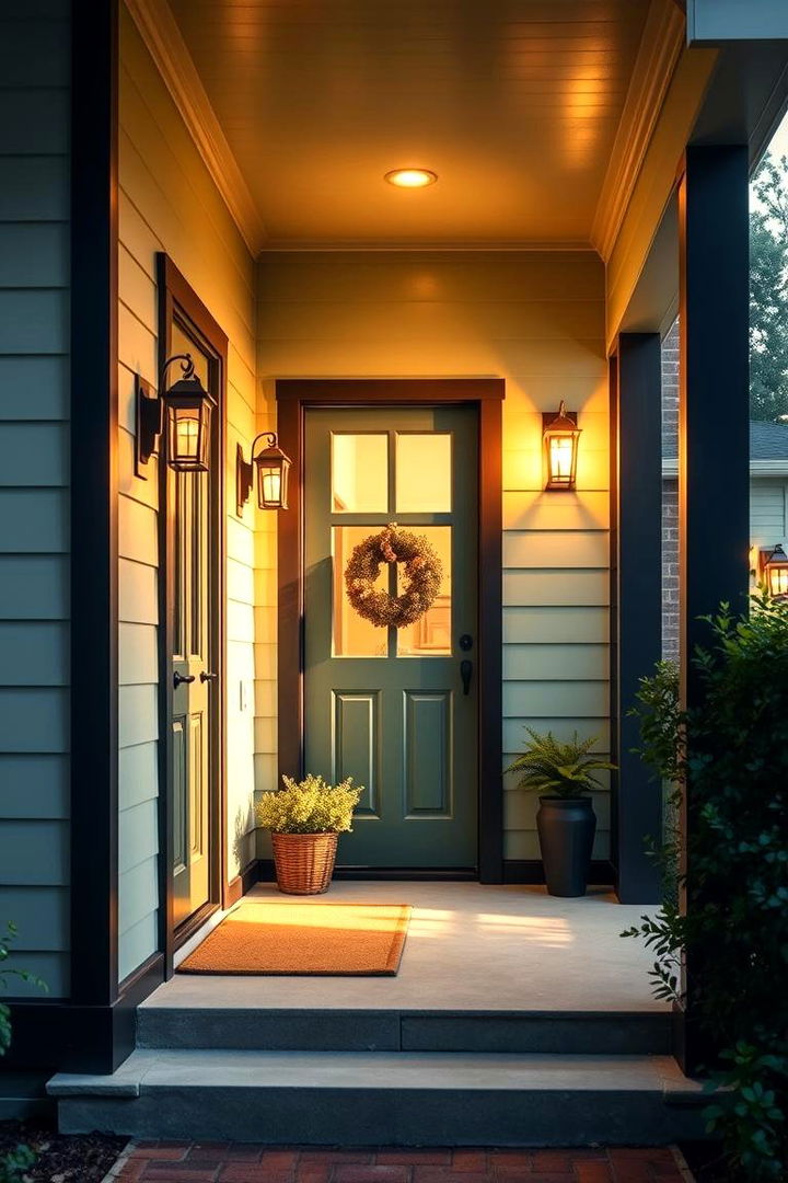 Inviting Front Porch Appeal - 22 Sage Green House With Black Trim Ideas