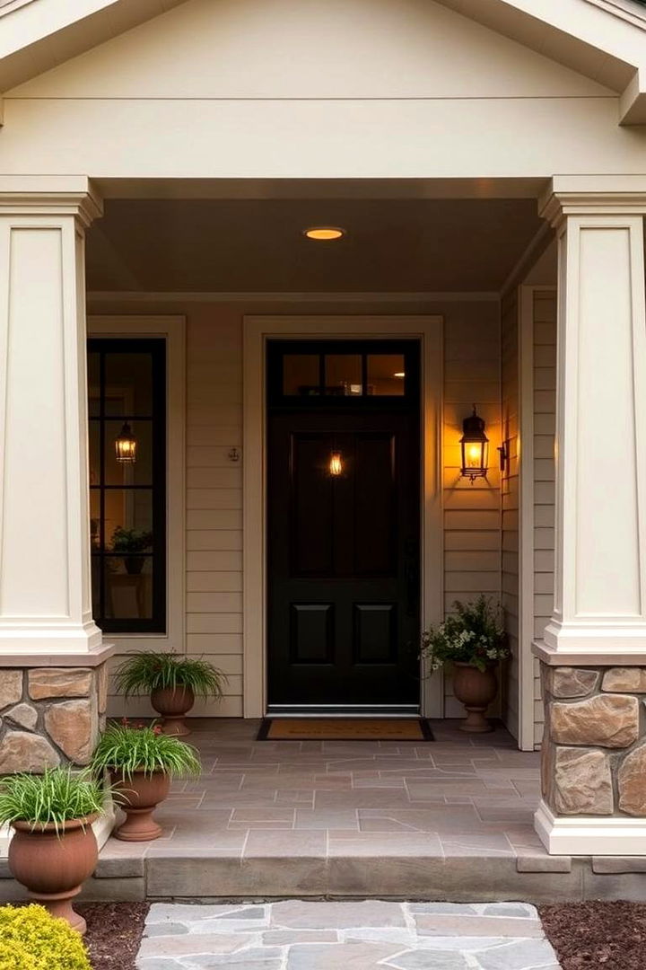 Inviting Front Porch Style - 22 Cream and Brown House Exterior Ideas