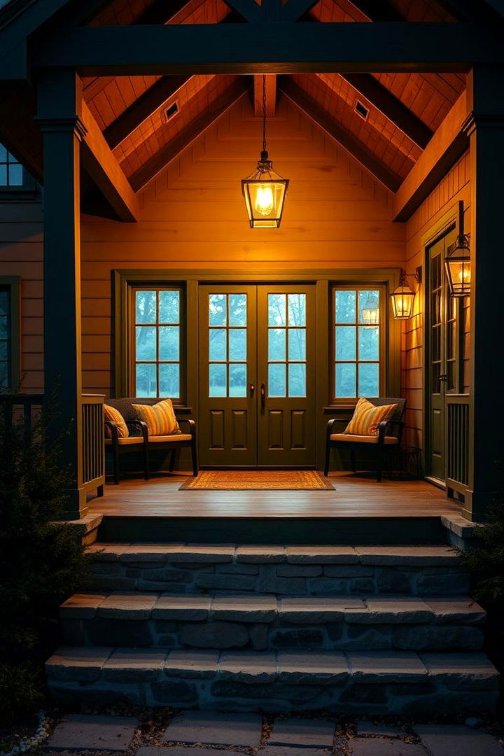 Inviting Front Porches and Entrances - 22 Farmhouse Green Exterior Home Ideas
