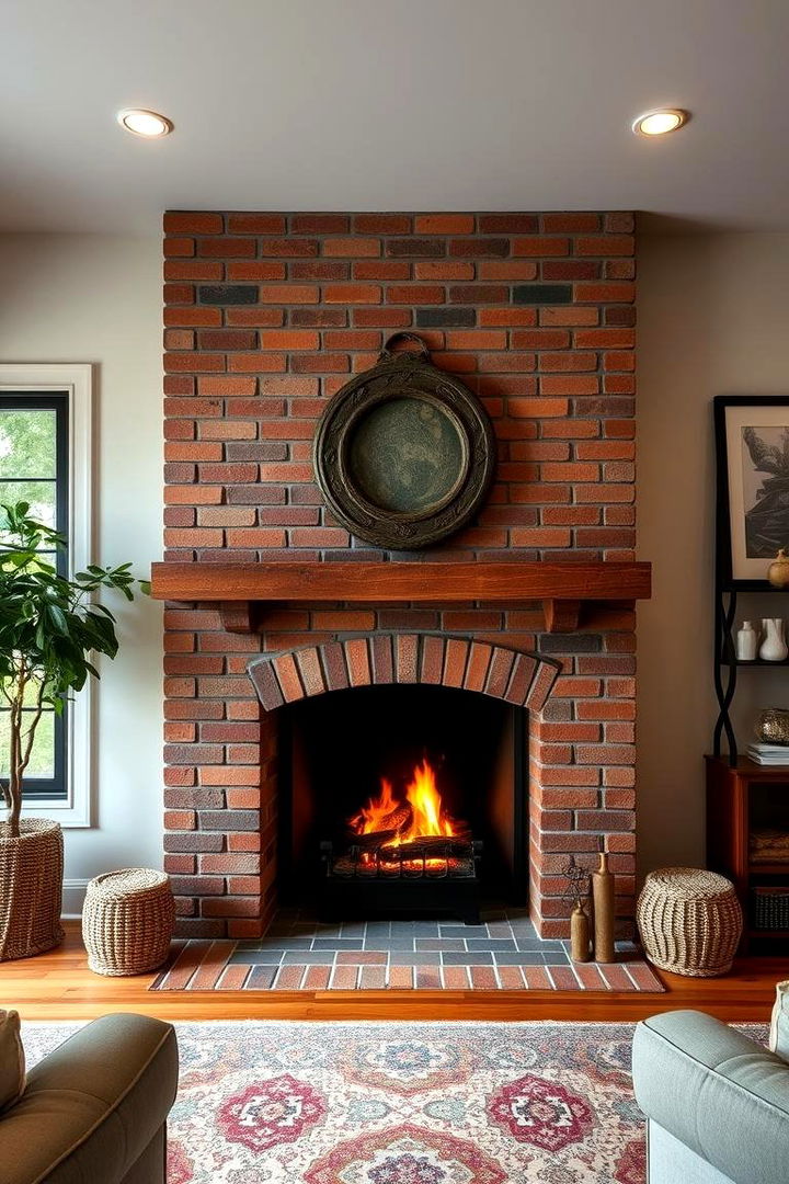 Inviting Hearth Showcase - 22 Rustic Brick Fireplace Ideas