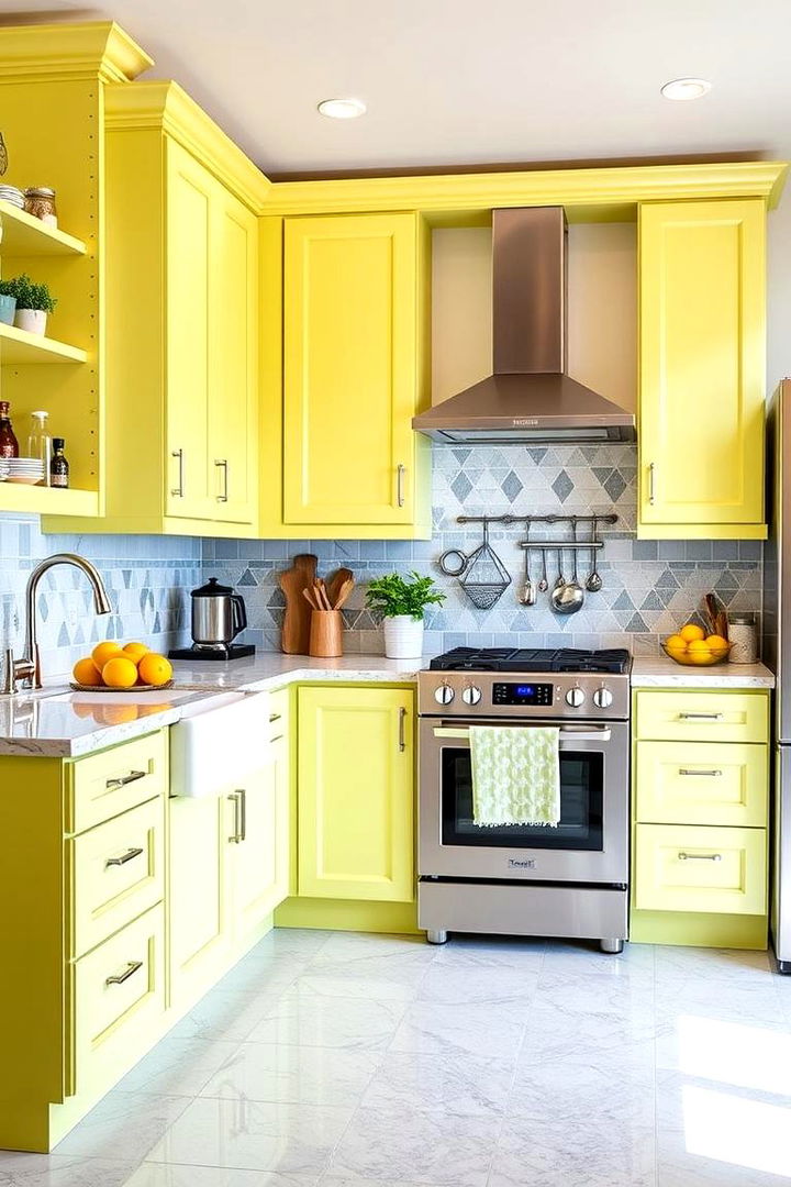 Inviting Lime Zest Contemporary - 22 Green Kitchen Cabinet Ideas