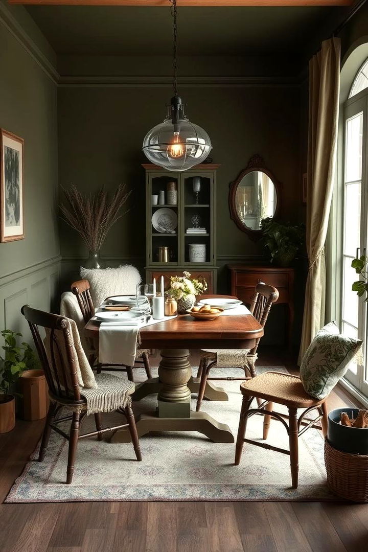 Inviting Mossy Warmth - 22 Green Dining Room Ideas