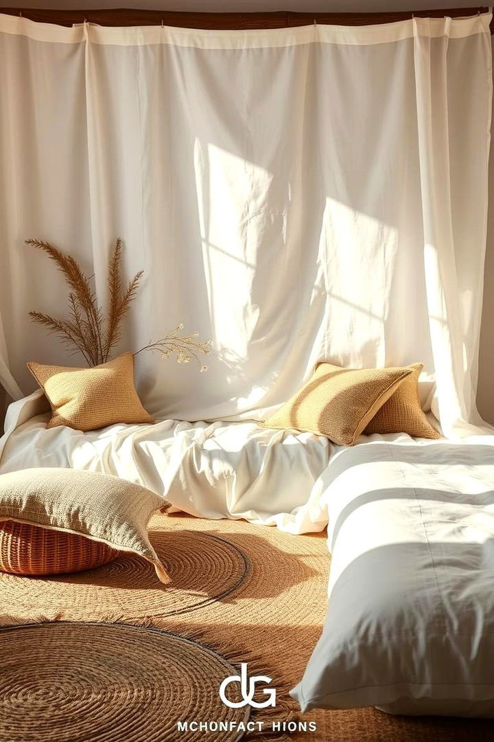 Inviting Natural Textiles and Patterns - 22 Farmhouse Living Room Ideas