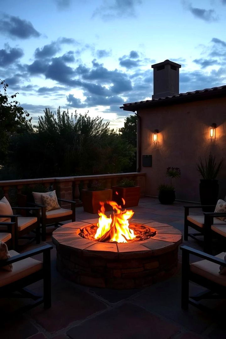 Inviting Outdoor Fire Pit - 22 spanish bungalow exterior ideas