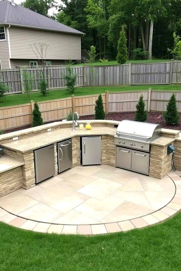 Inviting Outdoor Kitchen - 22 Semi Circle Patio Ideas and Inspiration