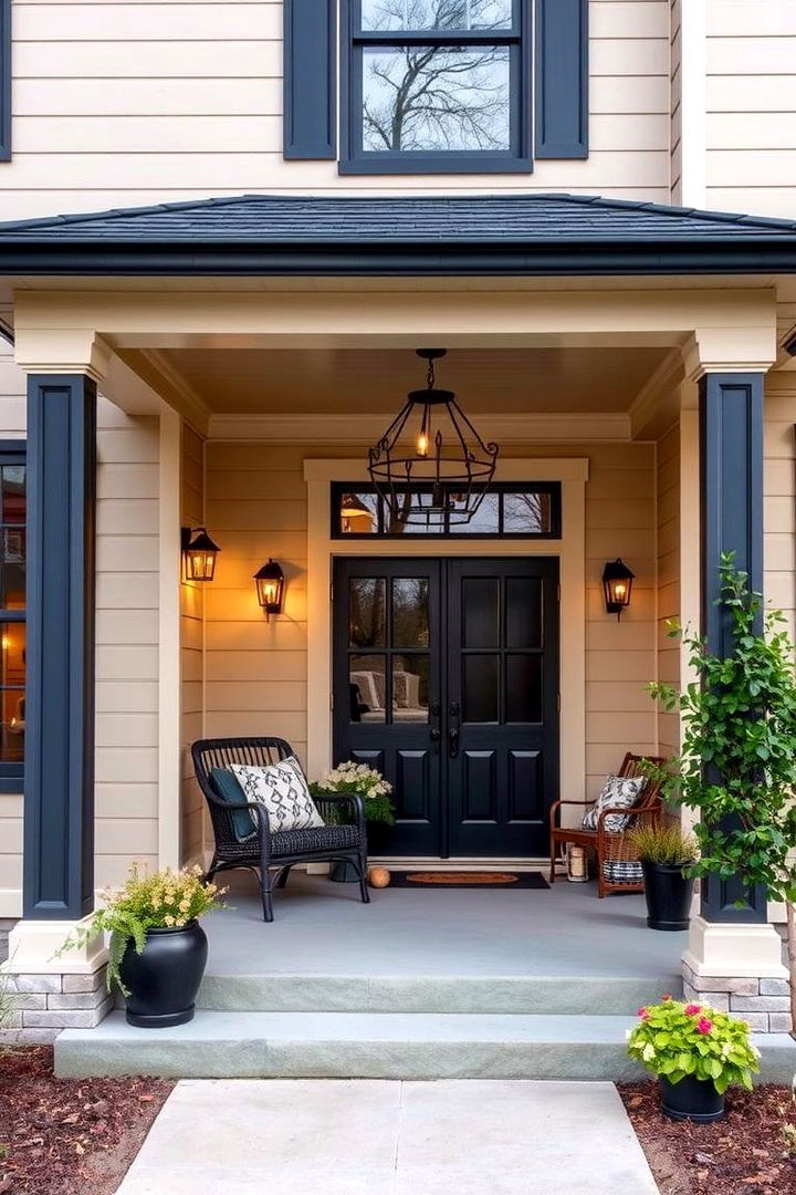 Inviting Porch Appeal - 22 beige and black house exterior ideas