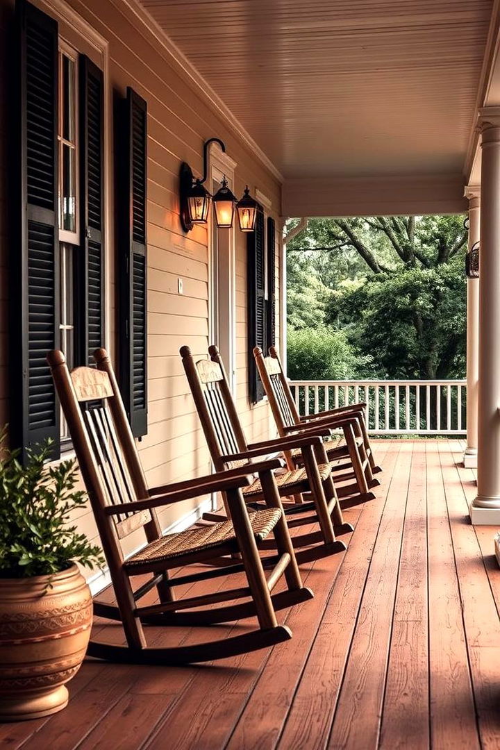 Inviting Rocking Chairs - 22 Colonial Front Porch Ideas