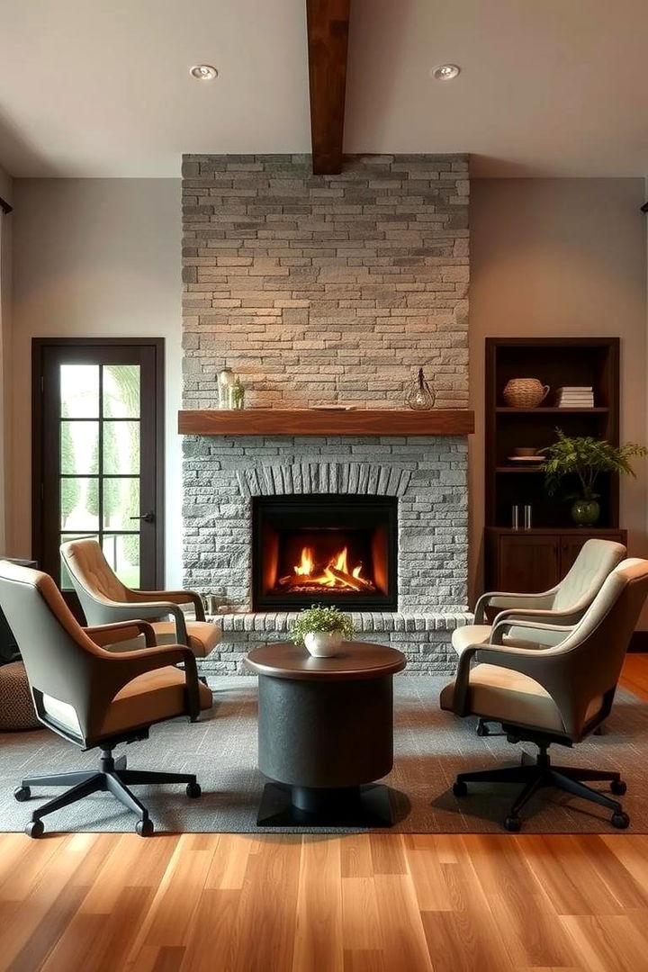 Inviting Seating Arrangements - 22 Dining Room With Fireplace