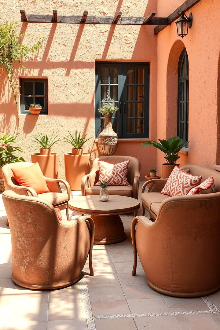 Inviting Terracotta Outdoor Seating - 22 terracotta home decor ideas