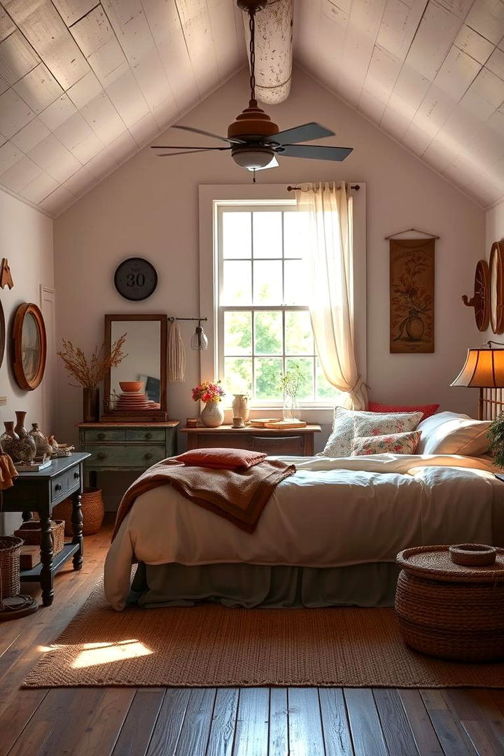 Inviting a Warm Farmhouse Ambience - 22 Farmhouse Bedroom Ideas