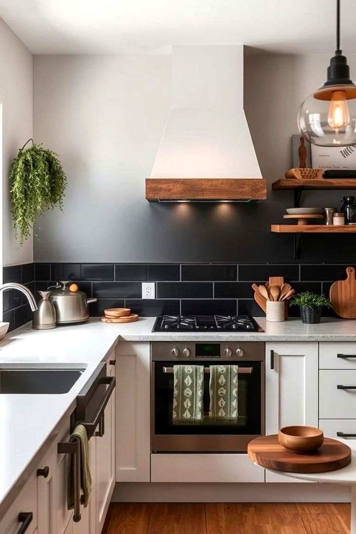 Inviting and Cozy Atmosphere - 22 Kitchen With Black Backsplash