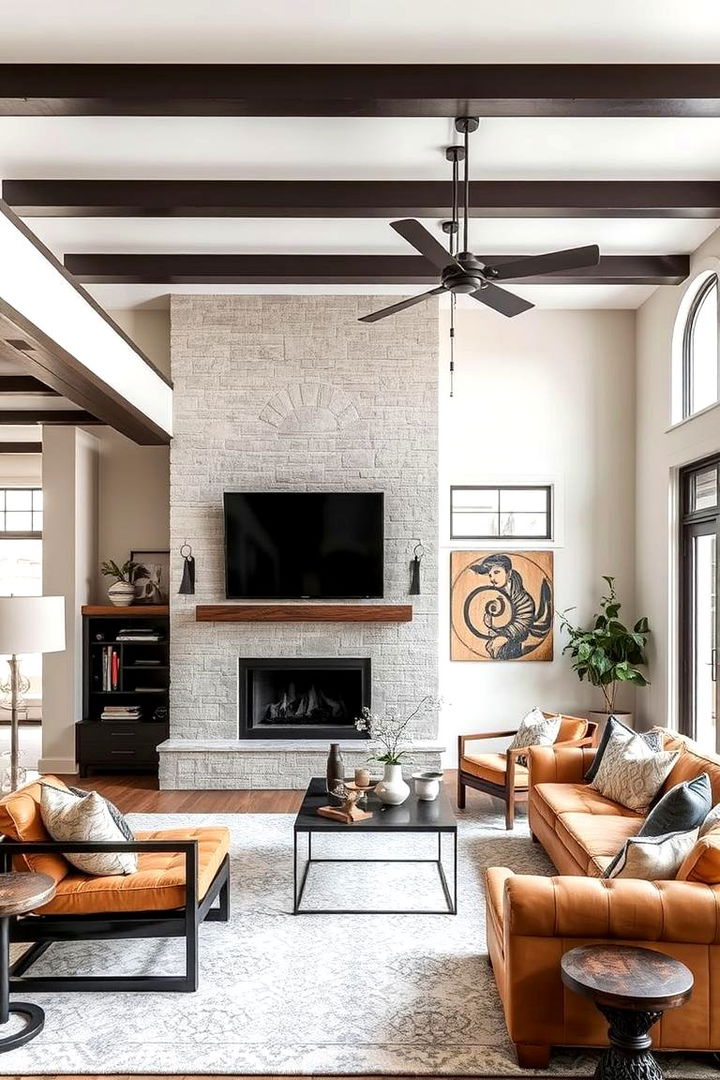 Iron and Steel Touches - 22 Rustic Living Room Ideas